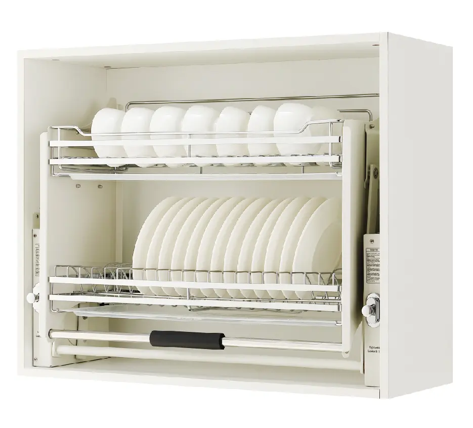 kitchen cabinet drawer dish rack organizer pull down lift basket rack kitchen cabinet