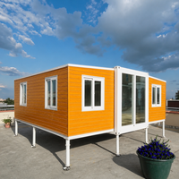 Maison préfabriquée modulaire en acier de 20 pieds ou 40 pieds, portable, avec intérieur respirant et résistant au feu, extensible et pliable, type conteneur