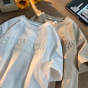 Camiseta Clássica de Algodão Orgânico com Decote Redondo e Estampa Personalizada em <span class=keywords><strong>3D</strong></span> para Homens - Product Image 3