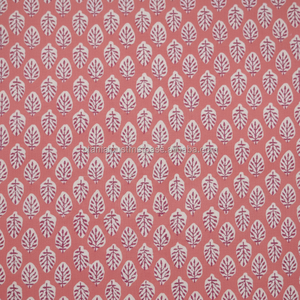 Tissu Voile léger 100% coton imprimé bloc à la main pour courir à la couture florale rideaux et sacs en gros - Product Image 1