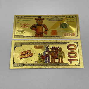 Spedizione gratuita <span class=keywords><strong>Anime</strong></span> cinque notti presso il Cartoon di Freddy in polimero banconota in lamina d'oro placcata - Product Image 2
