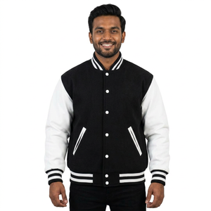 Hot Selling Varsity <b>Jackets</b> Cool Fleece Winter <b>Baseball</b> Bomber Vintage Style Slim Cow CollegeBaseballjacket <b>for</b> <b>men</b> - Product Image 1