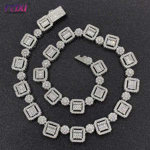 FOXI-conjunto <span class=keywords><strong>de</strong></span> joyas chapadas en oro <span class=keywords><strong>de</strong></span> 18k para <span class=keywords><strong>mujer</strong></span>, collar cubano <span class=keywords><strong>de</strong></span> latón, venta al por mayor, 2021 - Product Image 4