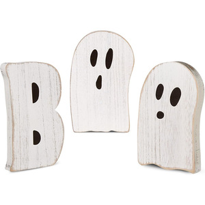 Décorations d'Halloween en forme de fantômes, ornements artisanaux en bois, décor de scène de fête intérieure, style MDF 1 2 3 - Product Image 5