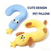 Coussin de soutien cervical personnalisable en peluche douce style marocain pour animaux de compagnie, motif point d'interrogation mignon, pour chien et chat, pour un sommeil confortable