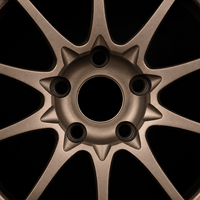Nouvelle jante en alliage d'aluminium forgé 10 branches bronze mat concave profond logo personnalisé 16-22 pouces 5x114.3