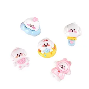 HENGXIN Großhandel niedlichen Cartoon Doggy Flatback Diy Harz Charms Cabochons für Handy hülle Haars pangen Dekorationen