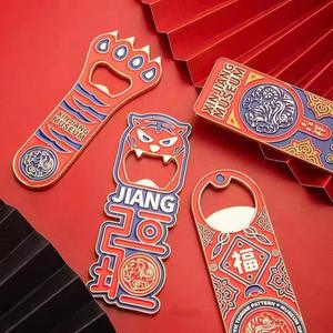 Customized Strong Magnetic Suction Dual Purpose Zinc Alloy <b>Bottle</b> Opener with Baking <b>Paint</b> Printing Utensils for Home Use - Product Image 5