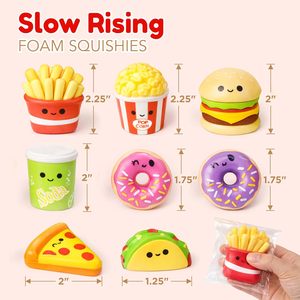 4E's Novelty Fast Food <b>Squishy</b> Toys 24 Pack Small 1.5-2.25 Inch Slow Rising Individually Wrapped For Kids Fidget Toys - Product Image 3