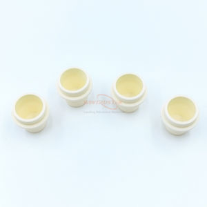 Hoch temperatur beständige, maß gefertigte und geformte Aluminiumoxid-Keramik tiegel mit Deckel - Product Image 2