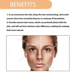 Fond de teint liquide naturel 60 ml pour le maquillage du visage avec des ingrédients à l'aloe vera, adapté aux femmes - Product Image 3