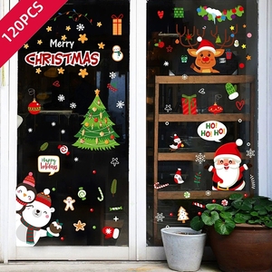 Christmas Window <b>Stickers</b> for Home Decor Holiday Snowflake Reindeer Santa Claus Glass Decals for Indoor <b>Outdoor</b> Xmas Decorations - Product Image 3