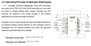 Oem Waterstofgenerator Pem Elektrolytische Cel Zuiver Water Elektrolytische Titaniumlegering Stromingskanaal Zonne-Waterstofproductie - Product Image 4