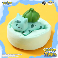 LANGBOWANG Offizielle PKM Schlafpositionen-Serie Blind Box PKC Snorlax PVC Sammelfiguren Niedliche Auto- und Schreibtisch-Deko Anime