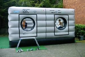 Gran lavadora inflable castillo hinchable Casa de rebote de espuma, forma de lavadora Castillo de salto Castillo de rebote inflable - Product Image 3