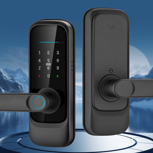 Cerradura de puerta de acero de seguridad inteligente Tuya, lector de tarjetas y huellas dactilares biométrico, Control de aplicación inteligente, Digital manija de teclado, cerradura inteligente - Product Image 6