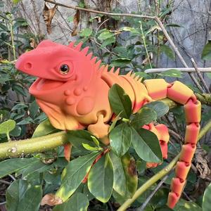 Vashine Figurine d'action de lézard imprimée en 3D, collection d'animaux, jouets pour enfants, souvenirs de zoo en cristal flexible, jouets pour enfants - Product Image 4