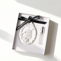 Diffuseur d'huiles essentielles en céramique parfumée pour voiture et armoire, en forme de fleur en porcelaine, pour la maison