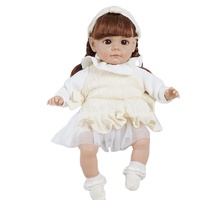 Poupée Reborn en Vinyle de Silicone Souple de 40cm Poupée de Fille Douce Princesse Réaliste Cadeau de Noël