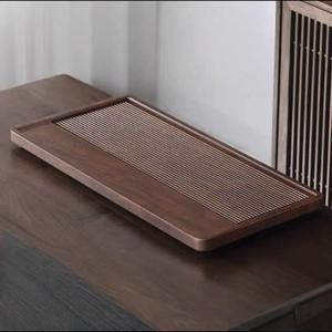 Bandeja de Té de Nuevo Estilo 2025 para Uso Doméstico, Juego de Té, Mesa de Té, Madera Maciza, Sala de Estar/Oficina, Mesa de Preparación de Té Seco con Imitación de Baquelita - Product Image 2