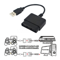 Adaptateur USB pour PS2 vers pour convertisseur PS3 Connecteur de contrôleur de jeu filaire et câble de manette de jeu