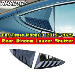 Car Side Rear <b>Window</b> Louver Shutter <b>Cover</b> Body Kit For Tesla Model 3 2019-2025 Car Accessories - Product Image 1
