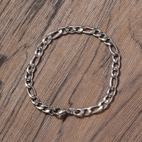 Bracelet chaîne et maillons en acier inoxydable 304 de 5 mm, style hip-hop, plaqué or et argent, 7/8 pouces, bijoux de fête pour femmes