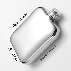 Gourde à whisky en acier inoxydable 304, 6 onces, carrée, épaissie, portable, mini gourde à <span class=keywords><strong>vin</strong></span> <span class=keywords><strong>rouge</strong></span> pour l'extérieur, cadeau de camping - Product Image 2
