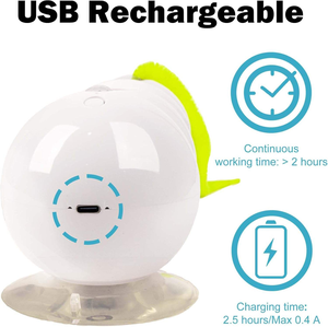 실내 놀이 및 오락용 ABS 깃털 벨이 달린 귀여운 인터랙티브 고양이 장난감 - Product Image 4