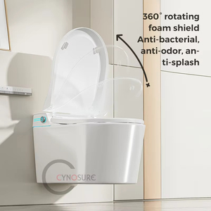 Inodoro Inteligente Suspendido en la Pared WC con Tanque de Agua Incorporado y Funcionamiento Automático Juego Completo con Tubería de Entrada de Agua Válvula Angular y Soporte - Product Image 3