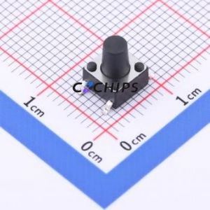 TC-6601-8-160G Tactile Switch SMD-4P,6x6mm Switch Single Pole Single Throw Round Button 1.6N Vertical Mount - Product Image 1