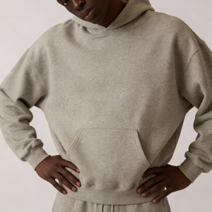 Sudadera con capucha Fear de algodón grueso, lisa, de gran tamaño, sin cordón, unisex, con logo personalizado, Plus GOD - Product Image 3