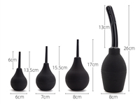 89mL/160ml/224ml En Forme De Poire Lavement Rectale Douche Silicone Boule Bleue Pour Anal L'anus Du Côlon lavement