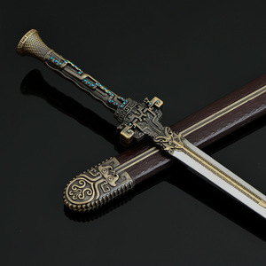 Lijiangxian Film televisivo giocattolo spada modello 22CM pieno metallo Bai Jiusi Qiyue spada guaina serigrafia con stampa di seta arma periferica - Product Image 1