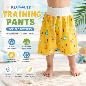 En gros, protège-salopette imperméable en coton pour bébé, protège-matelas pour nouveau-né, culotte d'apprentissage de la propreté de nuit, anti-fuite, réutilisable, OEM, marque privée - Product Image 1