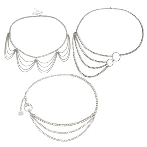 Women's Multi Layer Metal Waist Chain Zinc Alloy Tassel Fashion Body Chain Daily Wear Simple Temperament Design - Product Image 5