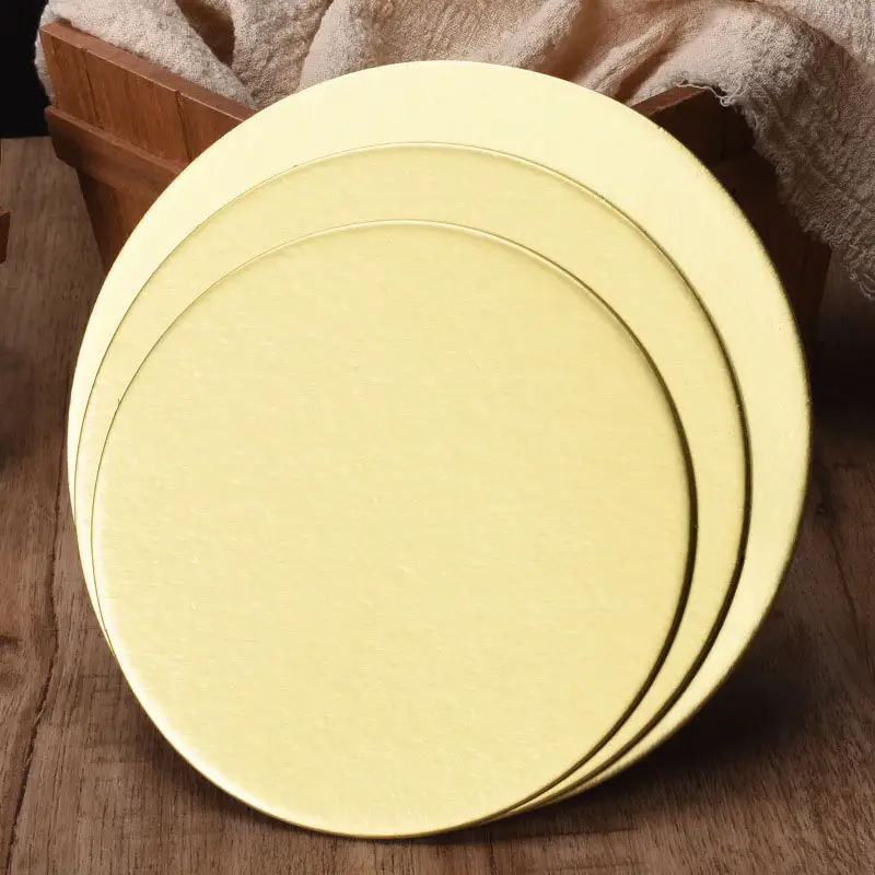 Food grade golden/silver mini cake base board different shaped sheet cake board