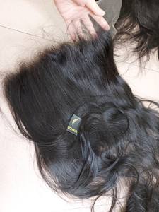 Haute qualité 100% Extensions de cheveux humains vietnamiens fiable brut aligné cuticule HD dentelle 13x8 fermeture couleur noire naturelle - Product Image 4