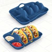 Soporte para Tacos de Silicona de Grado Alimenticio, Antideslizante, Libre de BPA, para Noches de Tacos, Fiestas y Campamentos