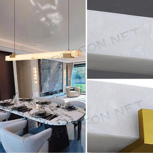 <span class=keywords><strong>Suspension</strong></span> linéaire moderne en albâtre, lampe LED de luxe en pierre pour salle à manger <span class=keywords><strong>et</strong></span> îlot de <span class=keywords><strong>cuisine</strong></span> - Product Image 3