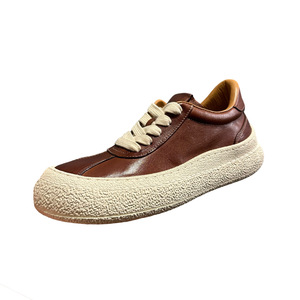 Fall new style genuine leather chubby clown shoes with soft soles versatile and thick <b>heels</b> trendy and popular casual men's shoe - Product Image 5