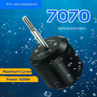 Moteur sans balais 4300W IP58 étanche en PVC écologique 7070 110KV pour hydrofoil électrique, Efoil, planche de surf et jetboard