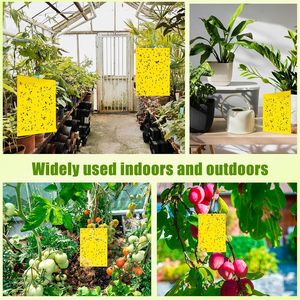 Желтая липкая ловушка 20*25 см, двусторонняя, нетоксичная, для отслеживания и борьбы с тли, белой мушкой в помещениях, теплицах и садах - Product Image 6