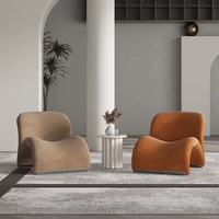 Chaise de canapé de luxe moderne chaise de salon d'appartement créative de style nordique chaise de loisirs de conception créative minimaliste de balcon