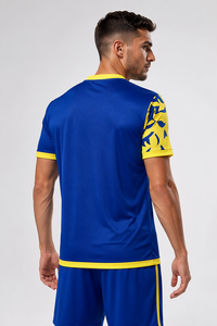 Ensemble de maillot de football à imprimé feuilles dégradées, maillot de football en mesh premium à séchage rapide, short, nom et numéro d'équipe personnalisés, sublimation OEM - Product Image 4