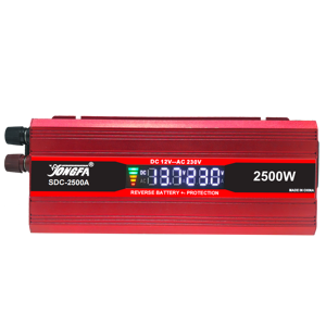 Biến tần YONGFA giá rẻ một pha 12V 220V 1000W 2000W sóng sin biến đổi với màn hình LED bảo hiểm bên ngoài - Product Image 1