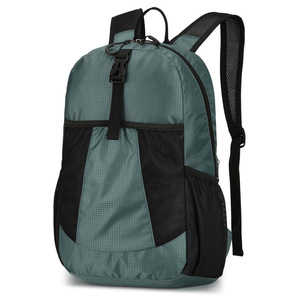 Sac à dos pliable pour femme en nylon à motif géométrique avec logo personnalisé, léger, grande capacité, loisirs, sport de plein air, mode, polyester - Product Image 6