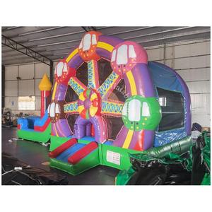 Conozca Nuestra Nueva Atracción Inflable Comercial: Parque <span class=keywords><strong>de</strong></span> Diversiones <span class=keywords><strong>con</strong></span> Rueda <span class=keywords><strong>de</strong></span> la Fortuna, Castillo Hinchable Acuático y Seco <span class=keywords><strong>con</strong></span> Tobogán Grande y <span class=keywords><strong>Piscina</strong></span> - Product Image 2