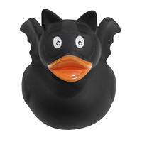 Canard de bain à bec en PVC noir Cool personnalisé promotionnel unisexe pour enfants pour cadeau décoratif de festival