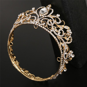 Luxury <b>Headband</b> Wedding Hair Accessories High Quality <b>Gold</b> Color Pageant Crowns for Girls - Product Image 5